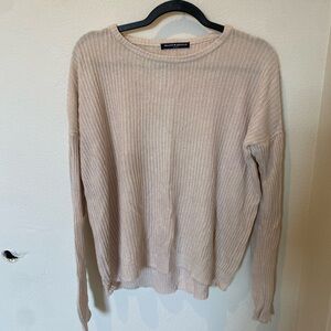 Brandy Melville Cream Crew Neck Sweater